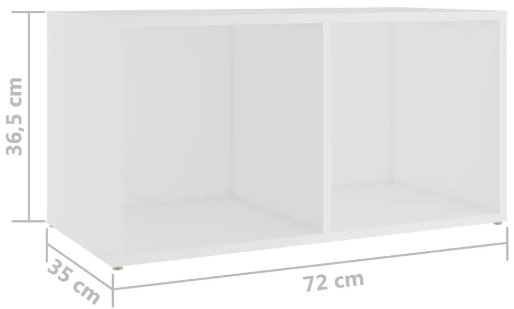 Móveis de TV 4 pcs 72x35x36,5 cm contraplacado branco