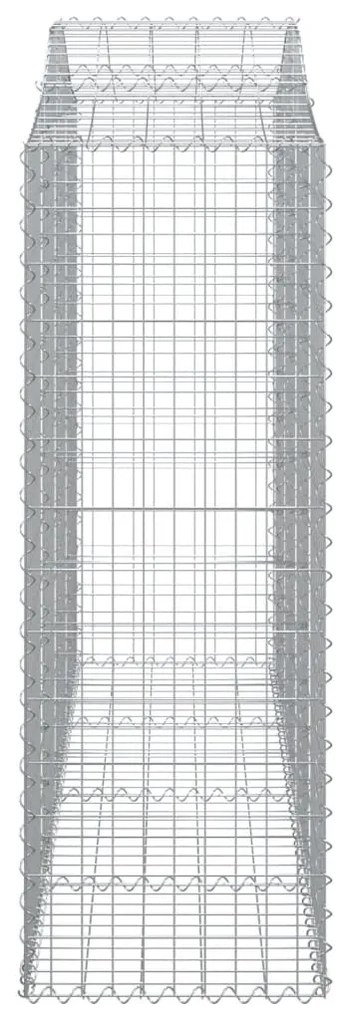 Cestos gabião arqueados 3pcs 200x50x140/160cm ferro galvanizado