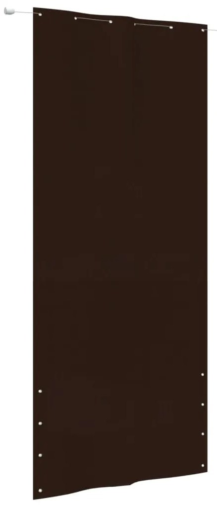 vidaXL Tela de varanda 120x240 cm tecido oxford castanho
