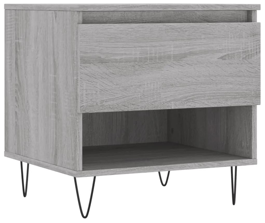 Mesa de centro 50x46x50 cm derivados de madeira cinzento sonoma