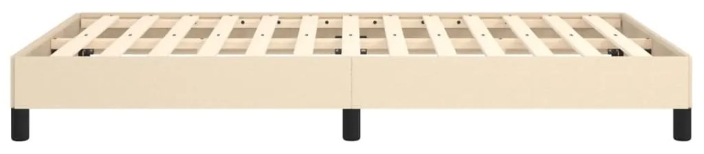 Estrutura de cama sem colchão 120x190 cm tecido creme