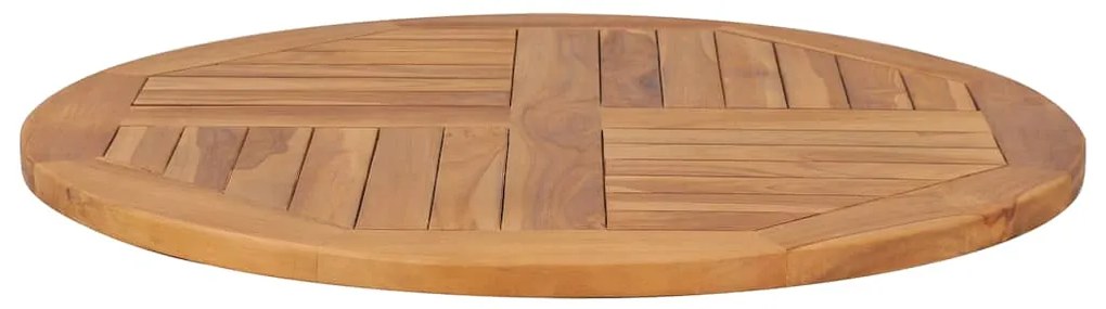 Tampo de mesa redondo 2,5 cm 80 cm madeira de teca maciça