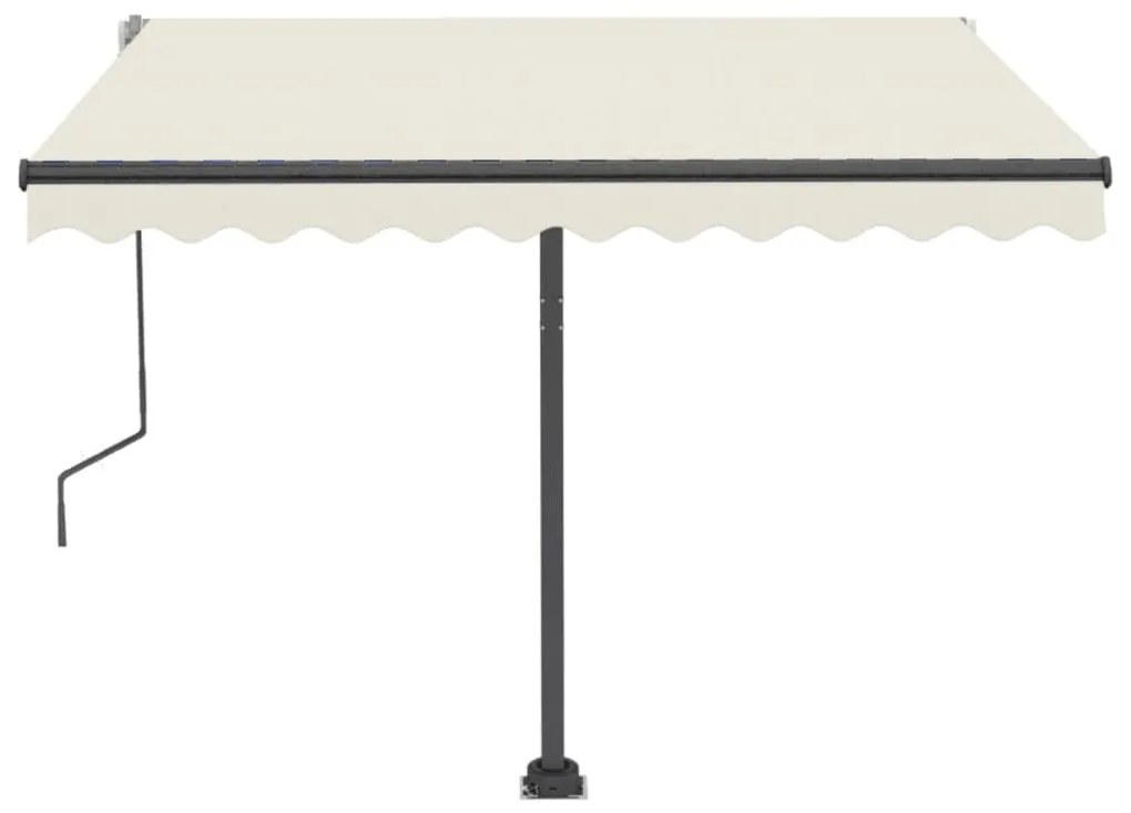 Toldo retrátil manual independente 300x250 cm cor creme