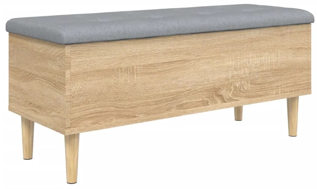 Banco arrumação 102x42x46 cm derivados madeira carvalho sonoma