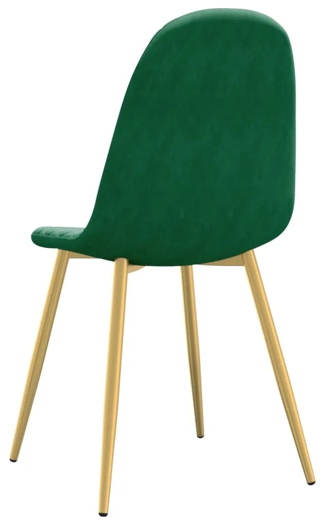 Cadeiras de jantar 2 pcs veludo verde-escuro