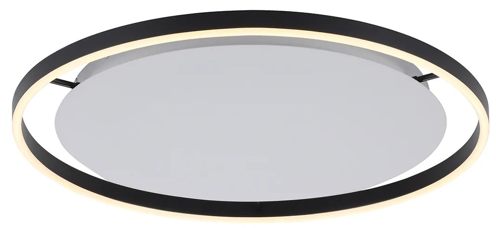 Candeeiro de teto cinzento escuro 60 cm com LED regulável em 3 níveis - Zlatan Moderno