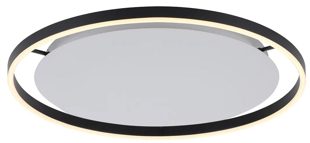 Luminária de teto cinza escuro 58,8 cm incl. LED regulável em 3 níveis - Zlatan Moderno
