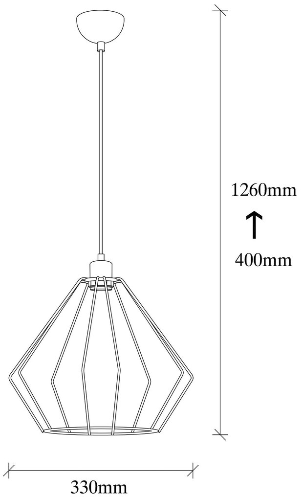 Candeeiro de Teto Maden – Preto – 33 cm