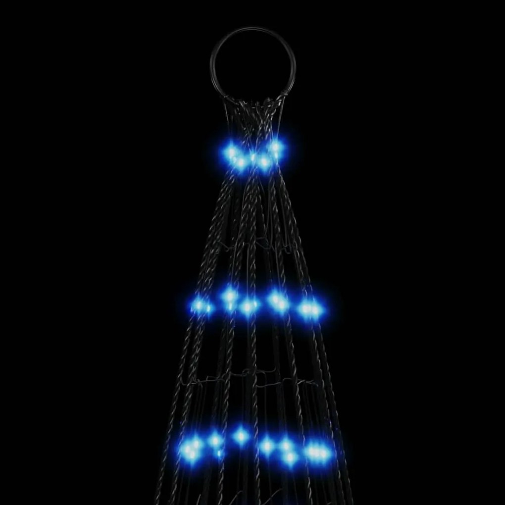 Árvore de Natal LED no mastro 1534 LEDs Azul 500 cm