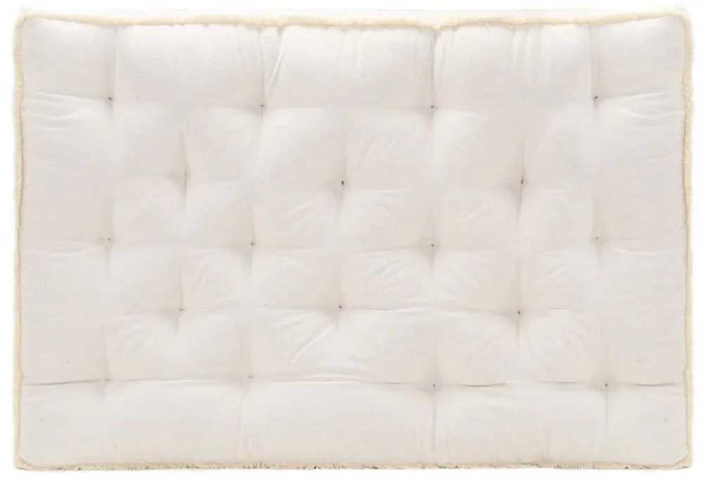 314809 vidaXL Almofadão para sofá de paletes 120x80x10 cm bege