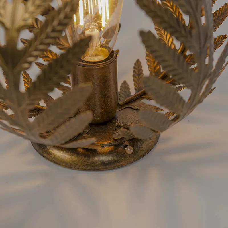 Candeeiro de tecto vintage dourado 24 cm - Botanica Retro