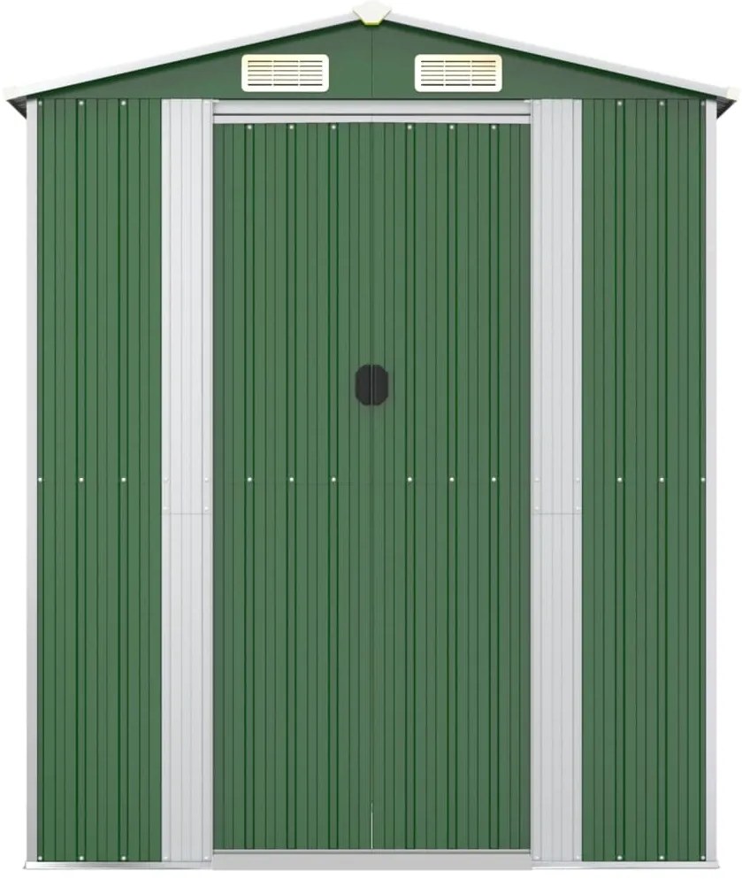 Abrigo de jardim 192x108x223 cm aço galvanizado verde