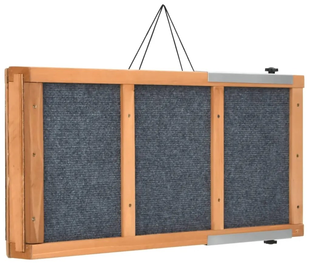 Rampa para cães 120x30 cm madeira de abeto maciça cinzento
