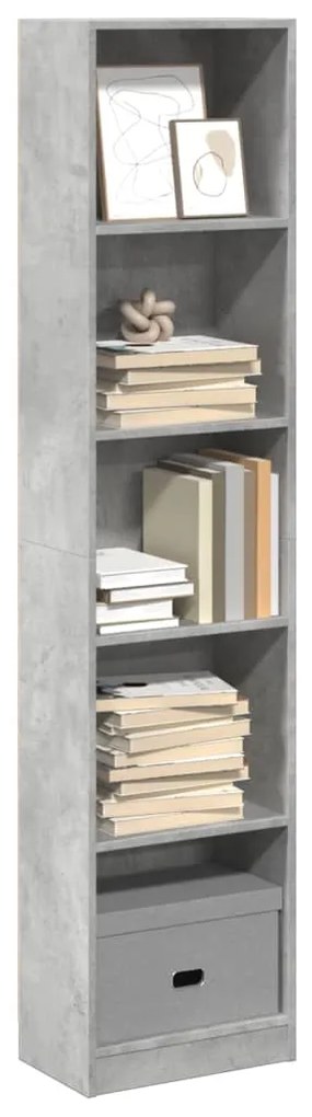 vidaXL Estante 40x24x176 cm derivados de madeira cinzento cimento