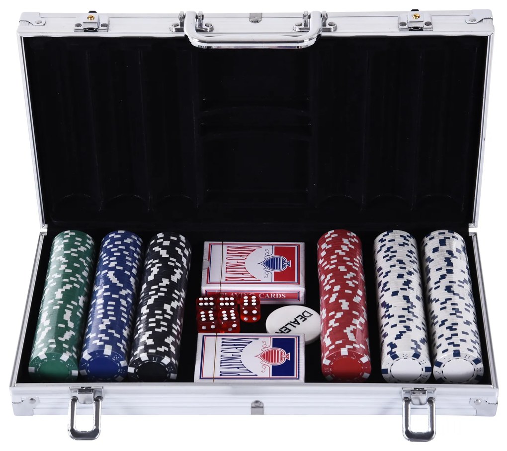 Conjunto de Fichas de Poker com Caixa de Alumínio