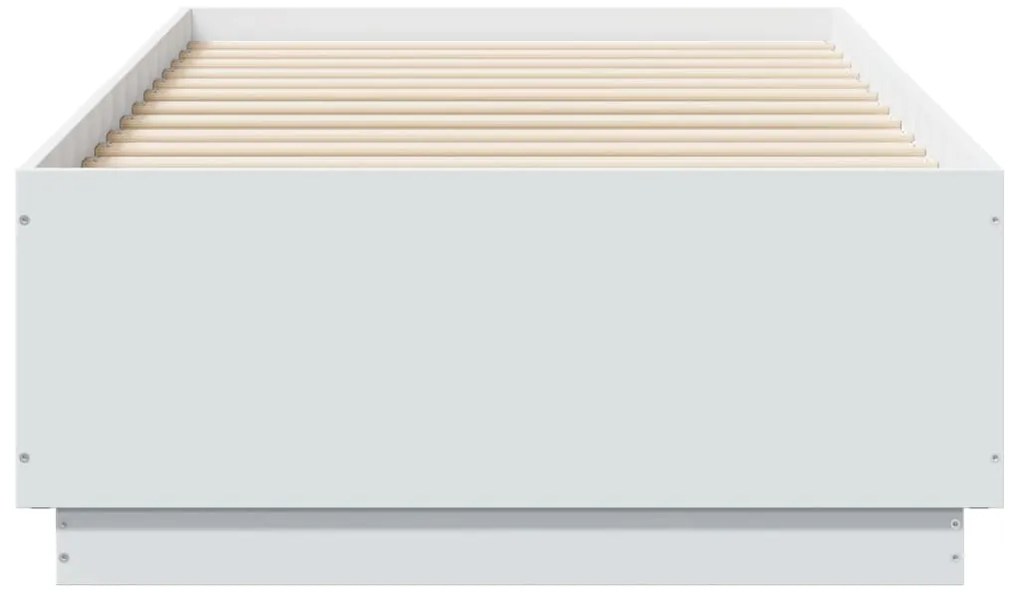 Estrutura cama c/ luzes LED 75x190 cm derivados madeira branco