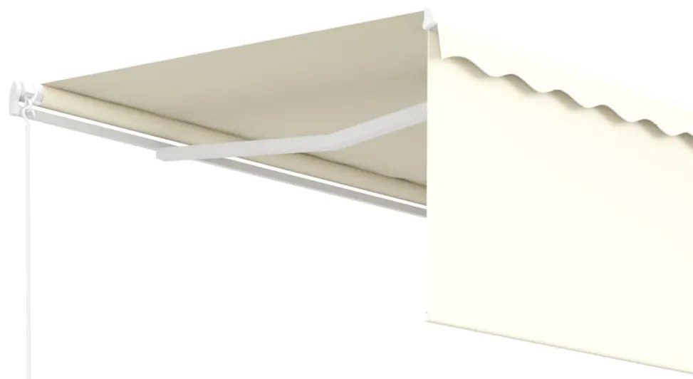 Toldo retrátil manual com estore 4x3 m cor creme
