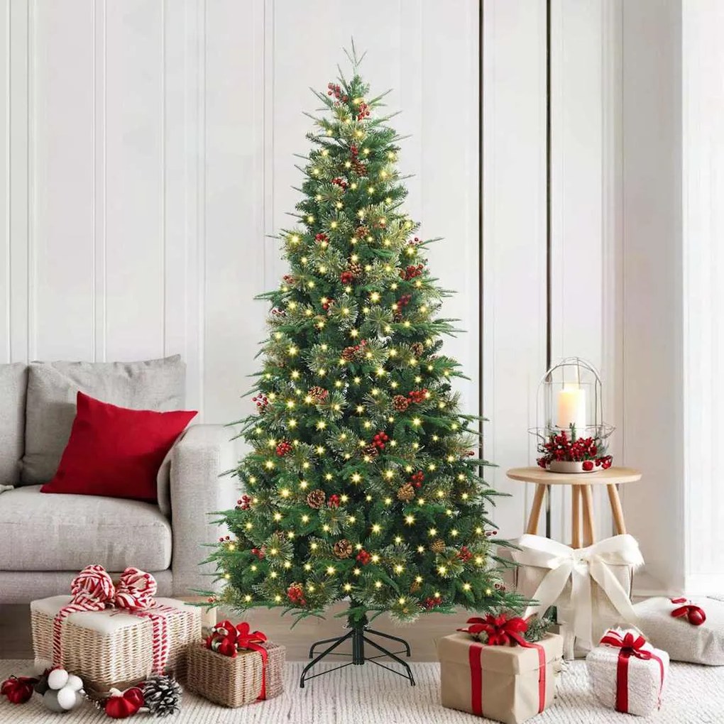 vidaXL Árvore de Natal Articulada Artificial Verde 180 cm PE e PVC