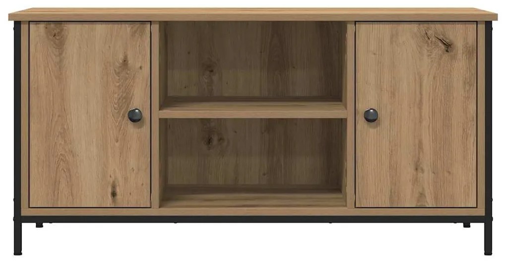 Mesa de TV vidaXL Carvalho Artesanal 100x40x50 cm Madeira Derivada e A