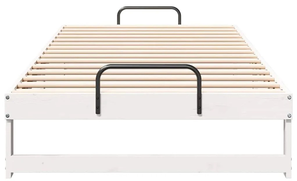 Estrutura de Cama com Alças Branco 100 x 200 cm