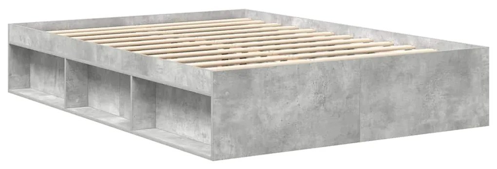 Estrutura cama de casal pequena 120x190 cm cinza cimento