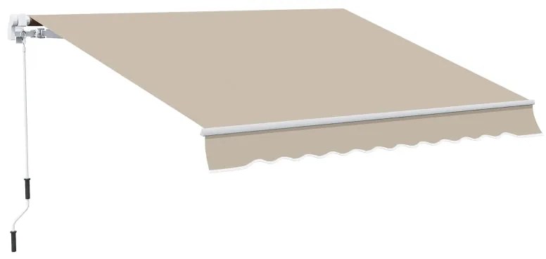 Toldo de Parede com Manivela - 395x245cm - Creme