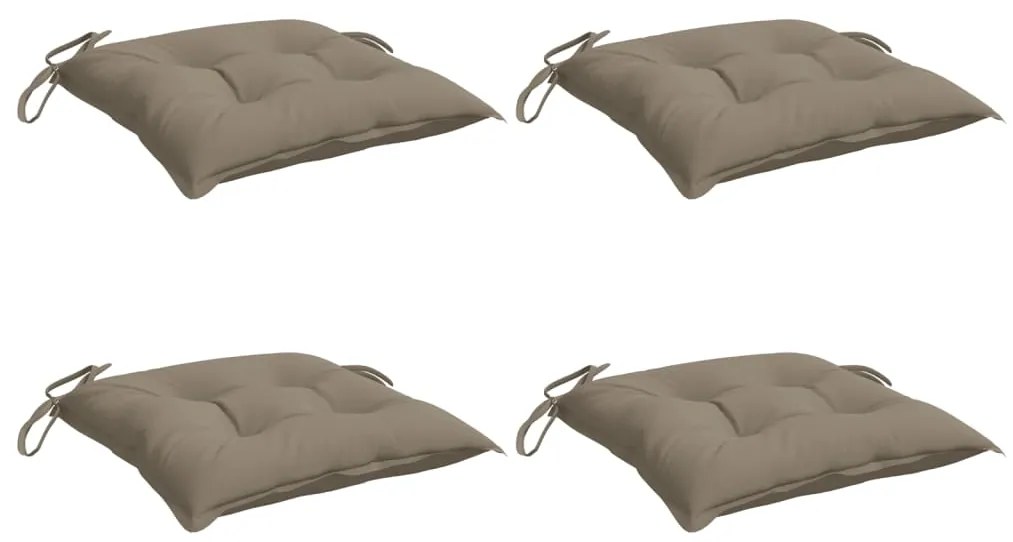 Almofadões de cadeira 4 pcs tecido oxford cinza-acastanhado