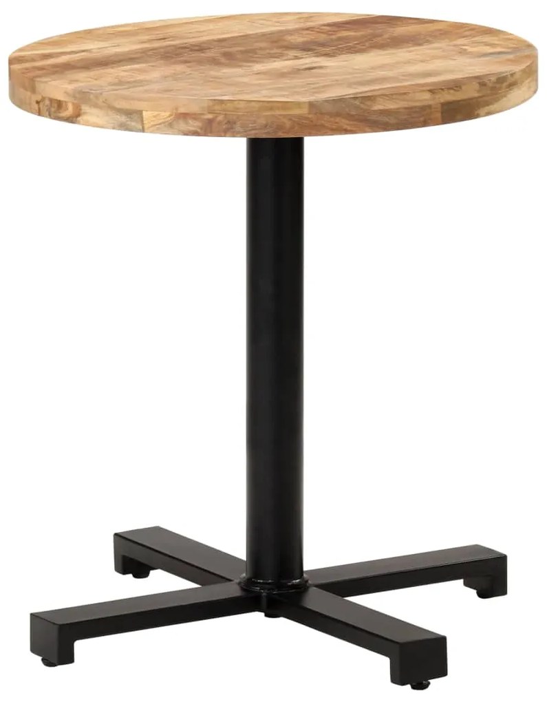 Mesa bistrô redonda Ø70x75 cm madeira de mangueira áspera