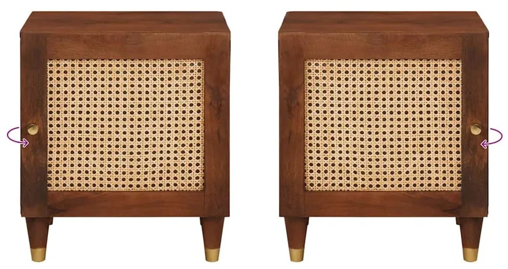 Mesas de cabeceira 2 pcs 40 x 33.5 x 46 cm