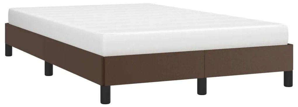 Estrutura de cama 120x200 cm couro artificial castanho