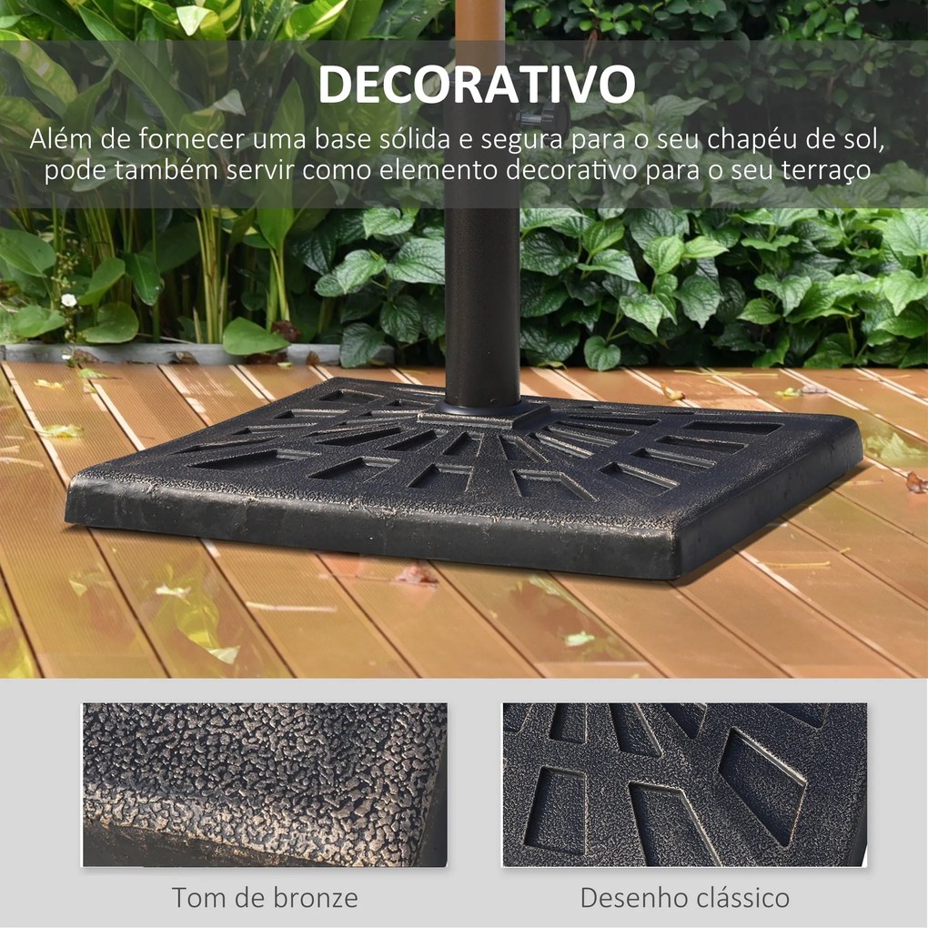 Base para Chapéu de Sol Peso 15 kg Base de Chapéu de Sol de Resina par