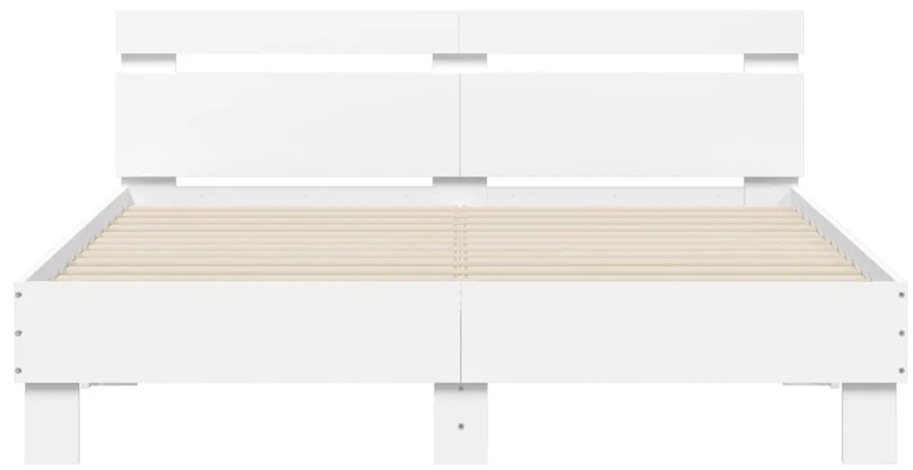 Estrutura cama c/ cabeceira 150x200 cm derivados madeira branco