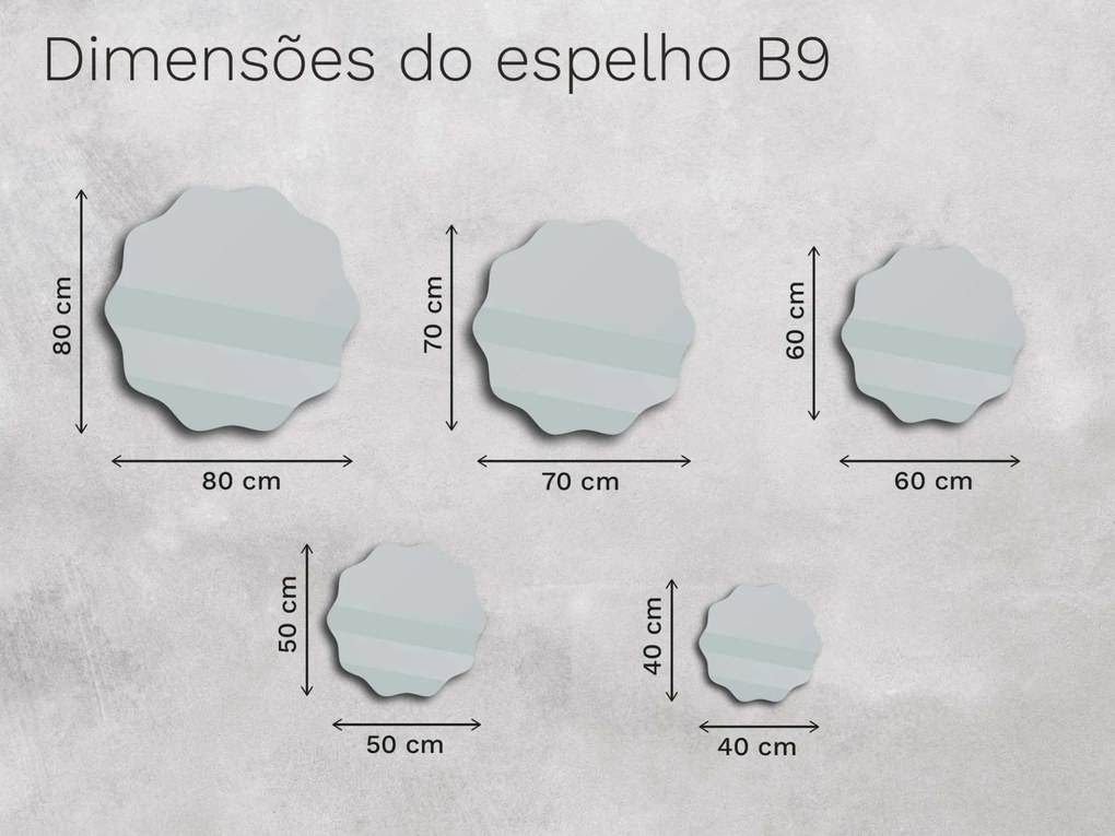 Espelho Base B9 70x70