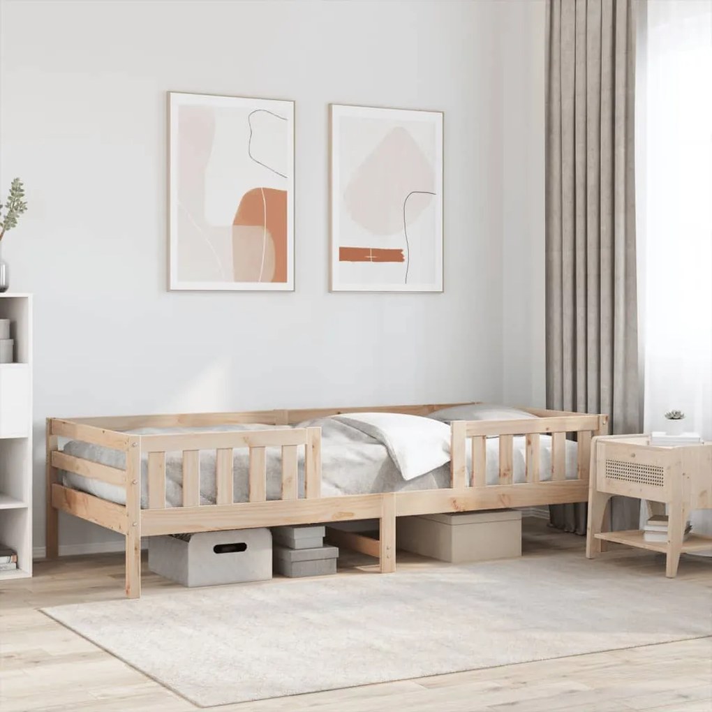 vidaXL Cama sem colchão 90x190 cm madeira de pinho maciça