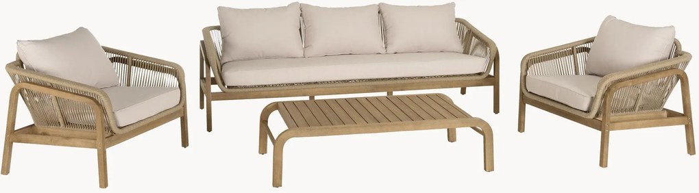 Conjunto lounge de jardim Celestin, conjunto de 4