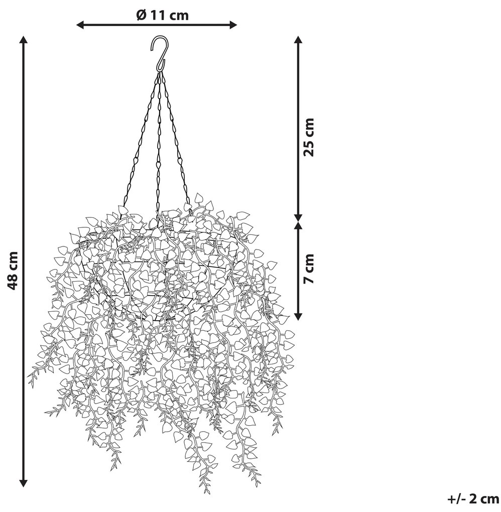 Planta artificial suspensa 48 cm BOXUS Beliani