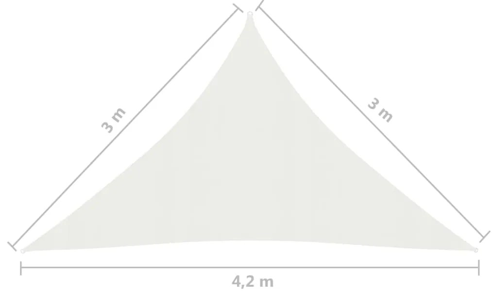 Para-sol estilo vela 160 g/m² 3x3x4,2 m PEAD branco