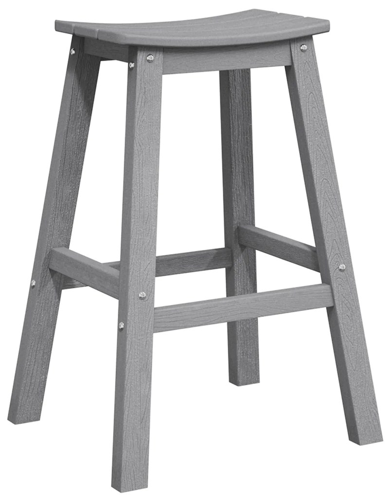 Banquetas 2 pcs Cinzento-Claro HDPE