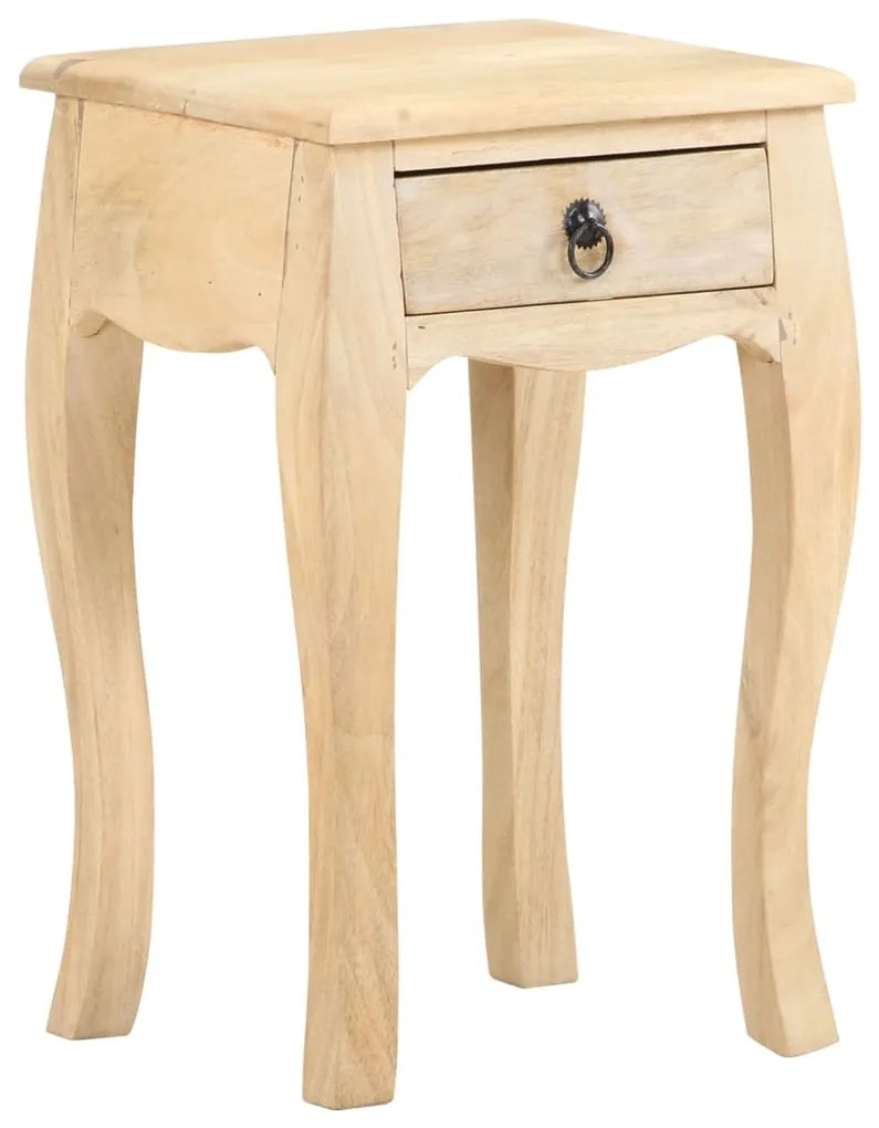 Mesa de cabeceira 28x28x46 cm madeira de mangueira maciça