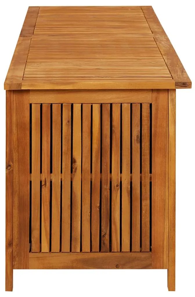 Caixa de arrumação p/ jardim 200x50x58 cm madeira acácia maciça