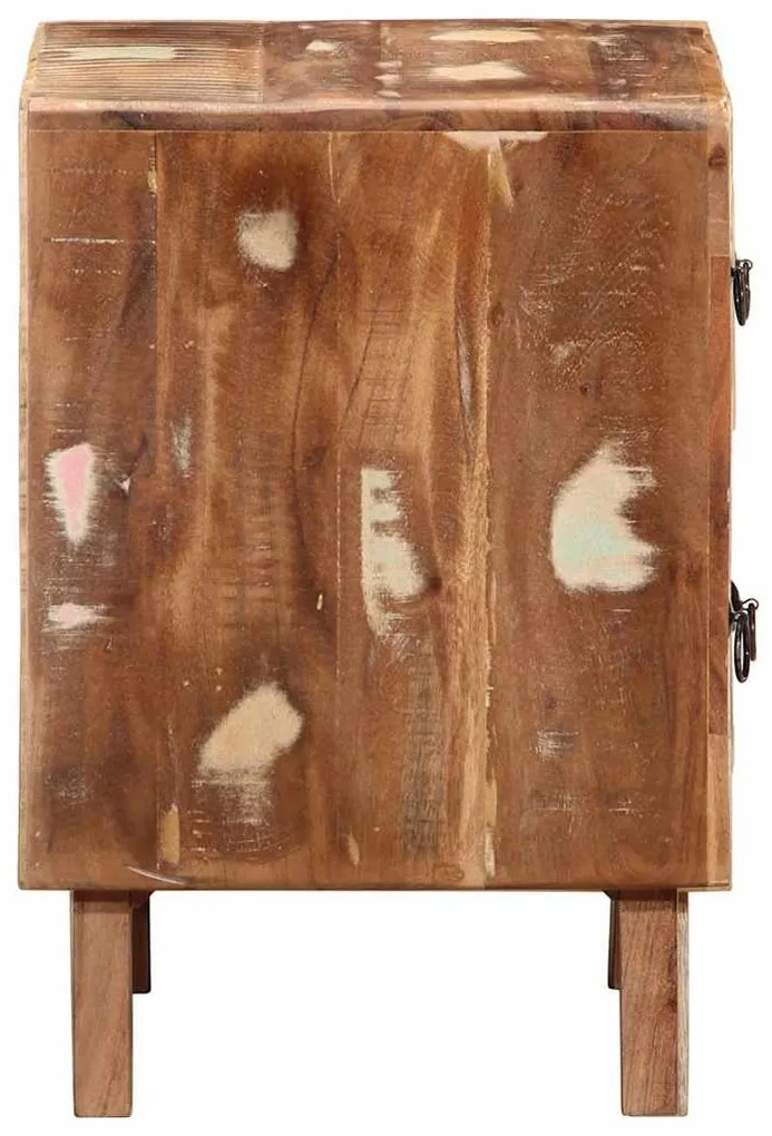 Mesa de cabeceira 40x32x46 cm madeira recuperada maciça