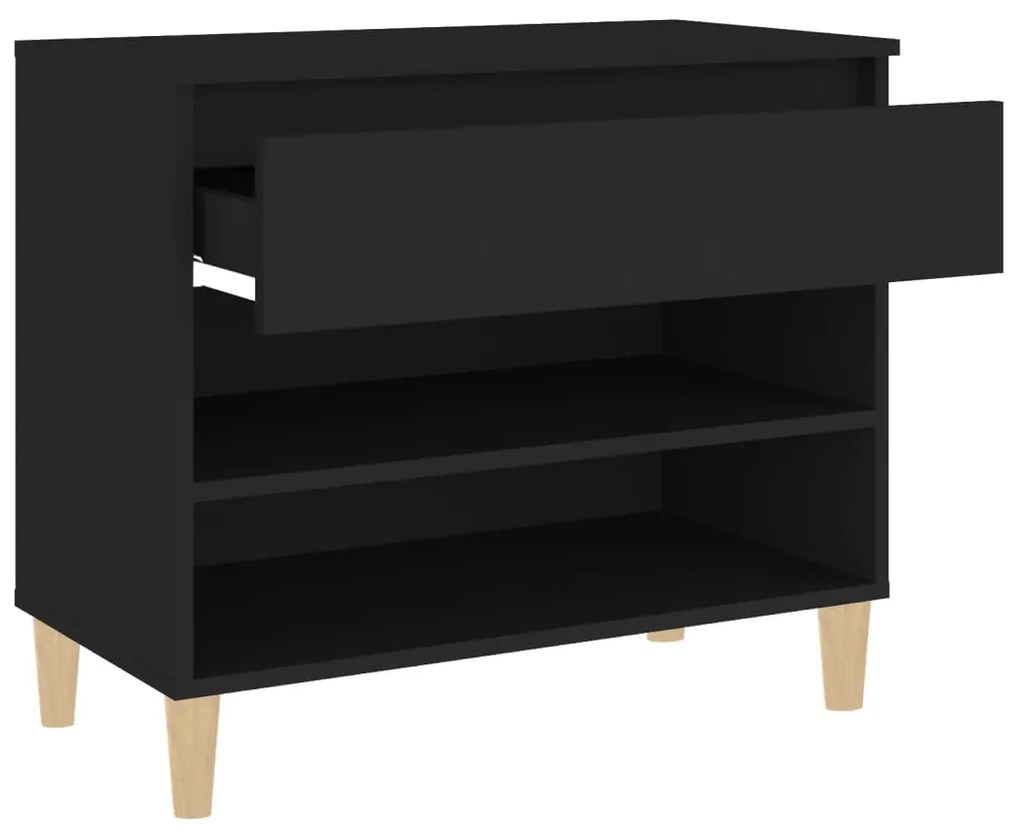 Sapateira 70x36x60 cm derivados de madeira preto