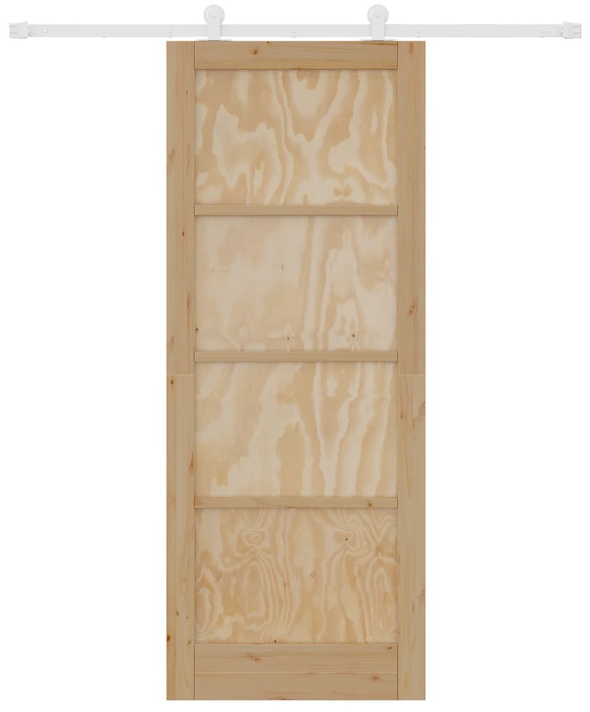 Porta deslizante vidaXL com conjunto de hardware 83x211 cm Madeira mac