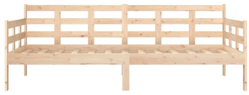 Sofá-cama madeira de pinho maciça 90x190 cm