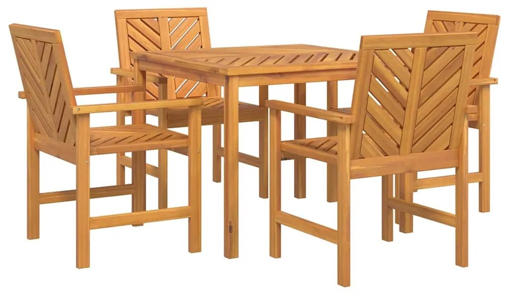 Conjunto de Jantar de Jardim de 4 Peças em Madeira de Acácia