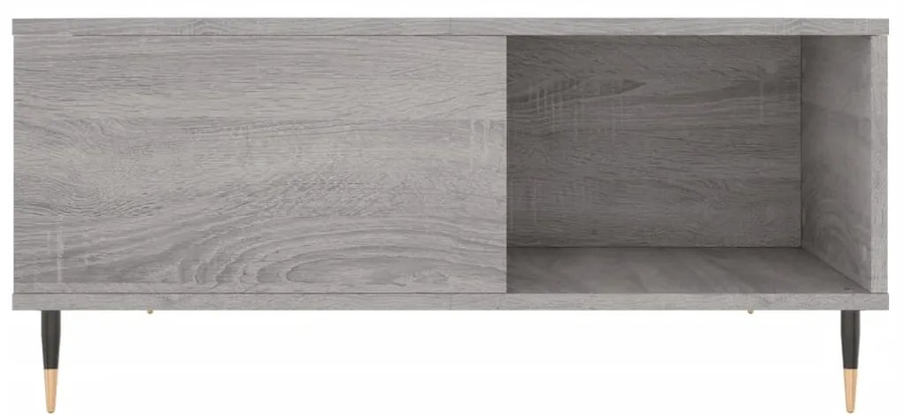 Mesa de centro 80x80x36,5 cm derivados madeira cinzento sonoma