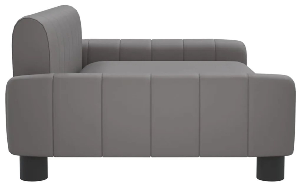 Sofá infantil 90x53x30 cm couro artificial cinzento