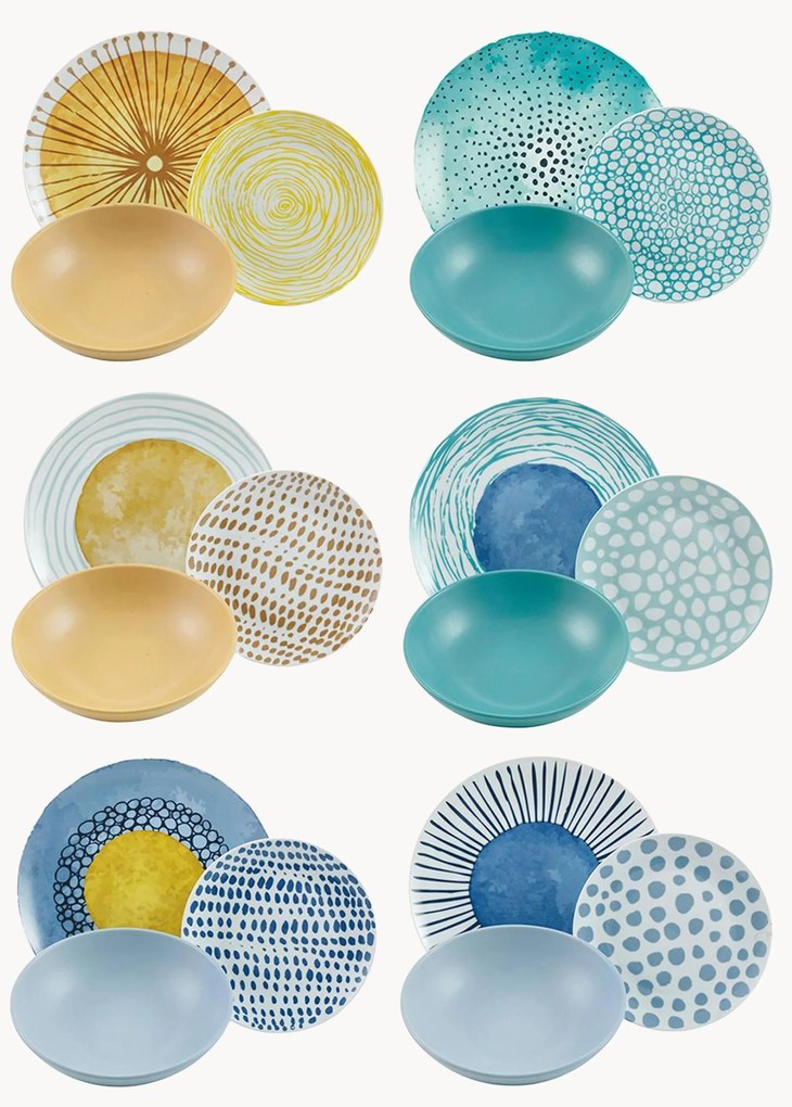 Tableware Set Marea, 6 People, Set of 18