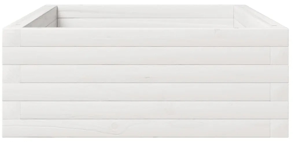 Vaso/floreira de jardim 110x60x23cm madeira pinho maciça branco