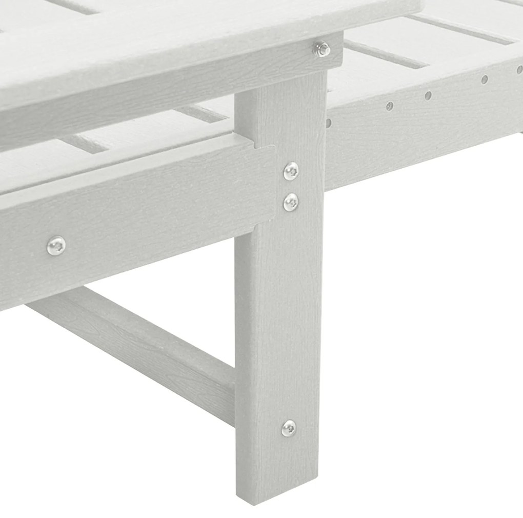 Sofá de Sol Branco 53x162x98.5 cm HDPE
